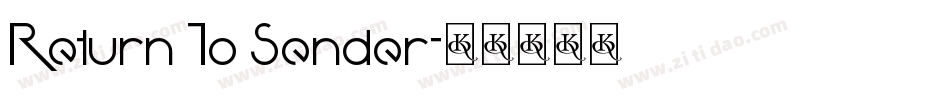 Return To Sender字体转换